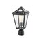 Z-Lite Talbot 1 Light Outdoor Post Mount Fixture, Black & Clear Beveled 579PHMR-BK - alternate 3